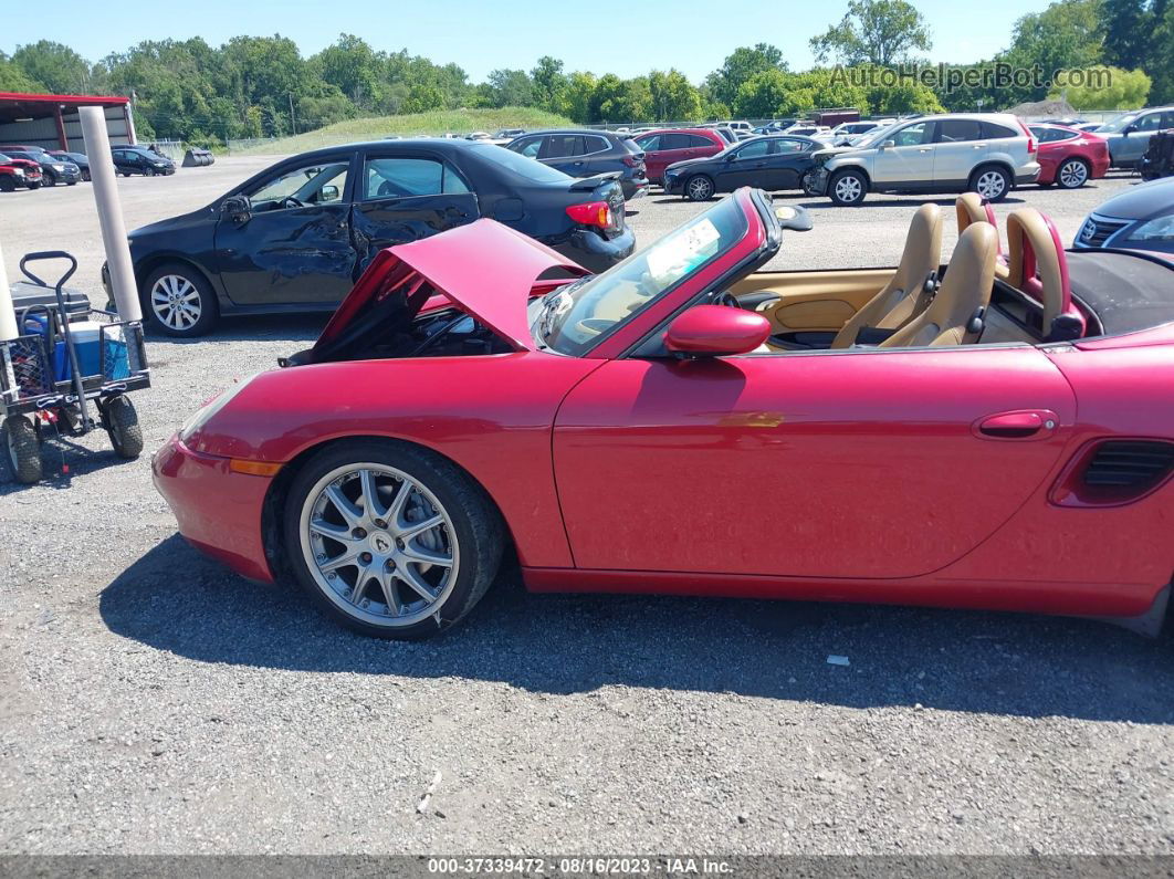 2001 Porsche Boxster   Red vin: WP0CA29861U626869