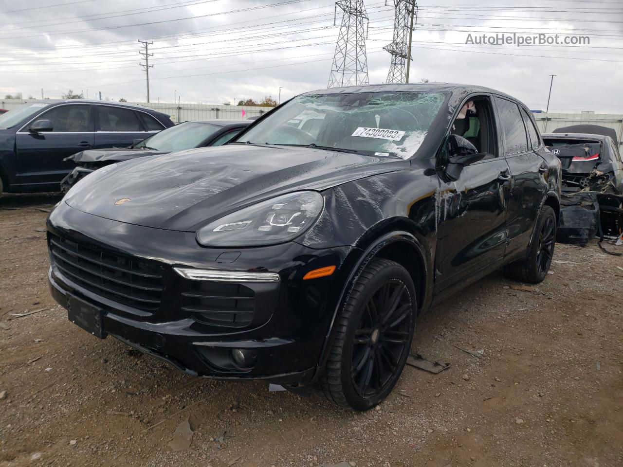 2018 Porsche Cayenne  Черный vin: WP1AA2A25JKA06197