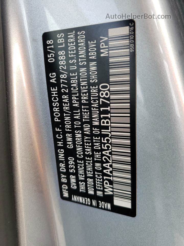 2018 Porsche Macan  Silver vin: WP1AA2A55JLB11780