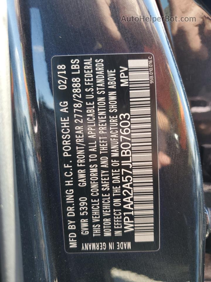 2018 Porsche Macan  Blue vin: WP1AA2A57JLB07603
