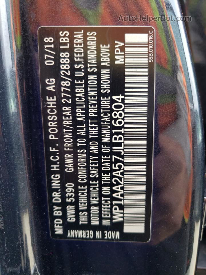 2018 Porsche Macan  Black vin: WP1AA2A57JLB16804