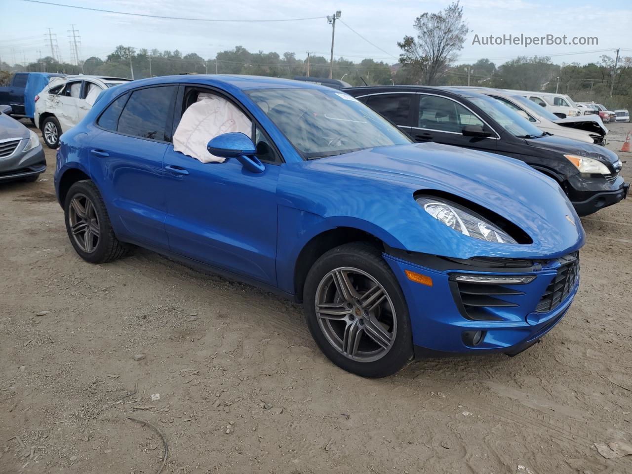 2018 Porsche Macan  Синий vin: WP1AA2A58JLB20960