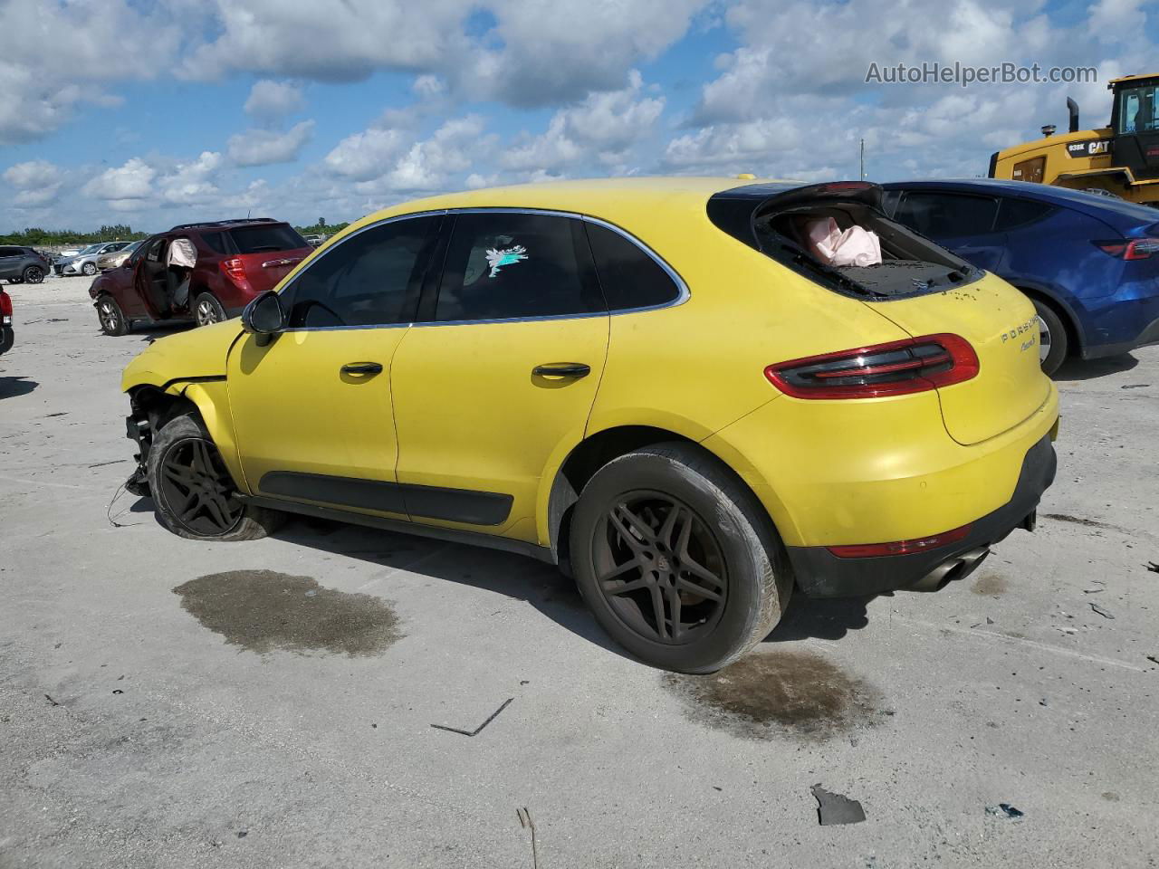 2017 Porsche Macan S Желтый vin: WP1AB2A50HLB17056