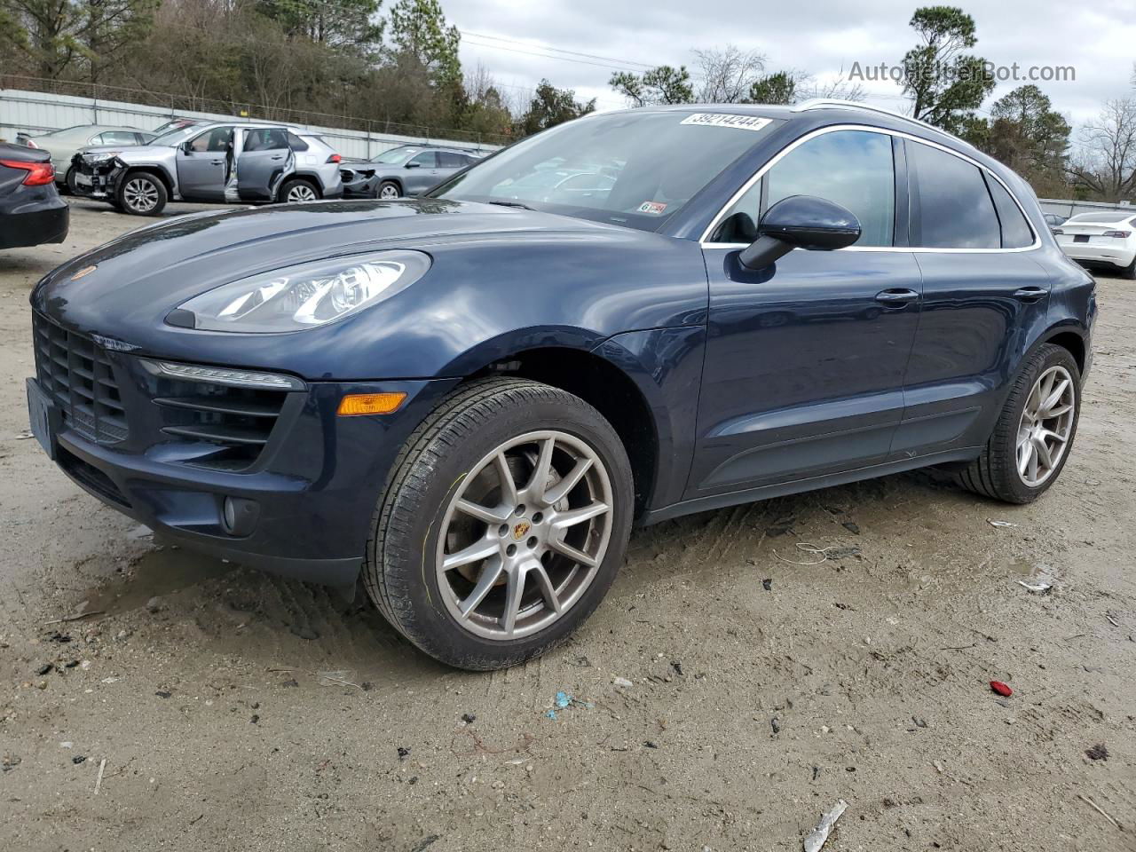 2017 Porsche Macan S Синий vin: WP1AB2A51HLB16613