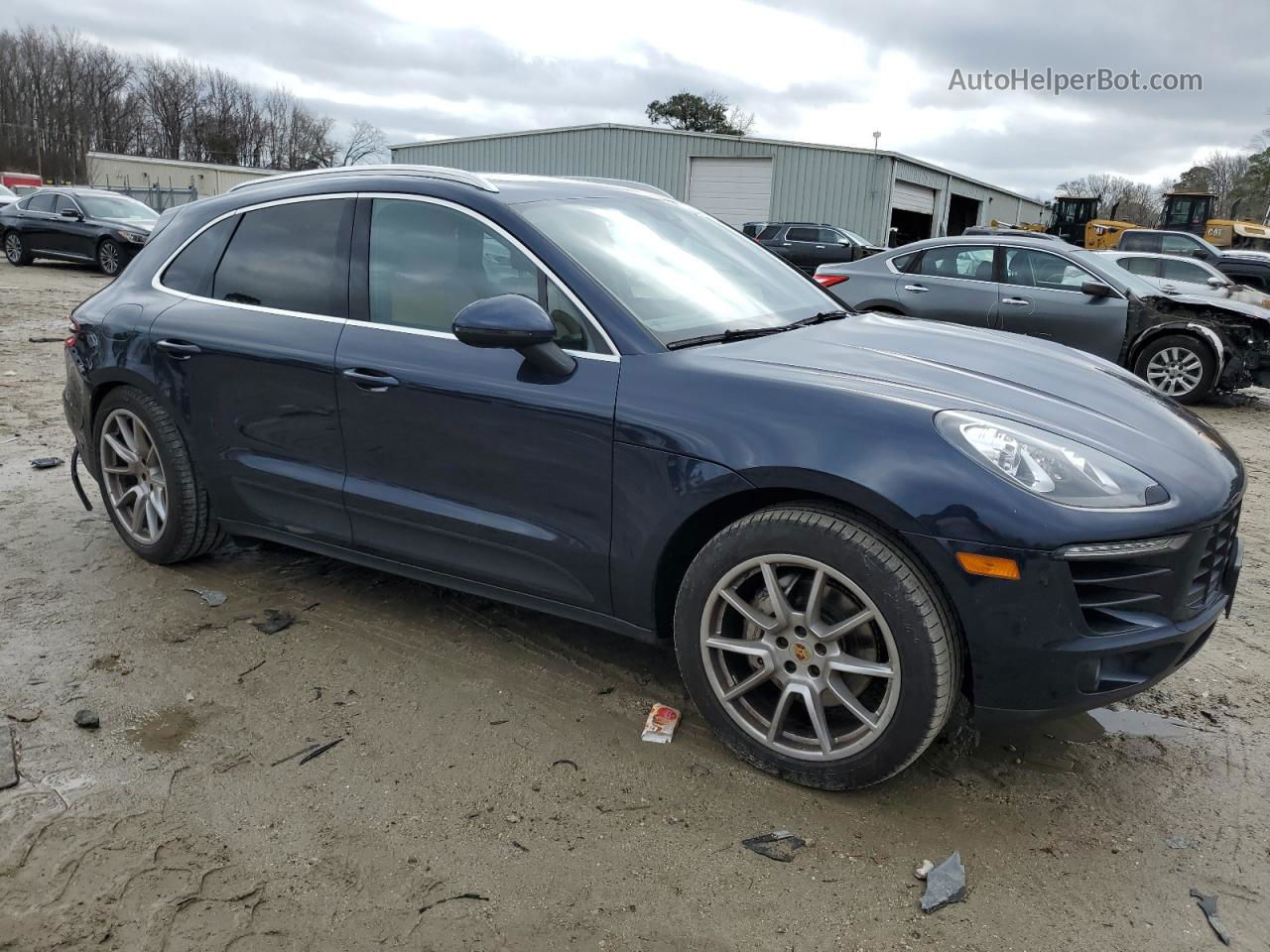 2017 Porsche Macan S Синий vin: WP1AB2A51HLB16613