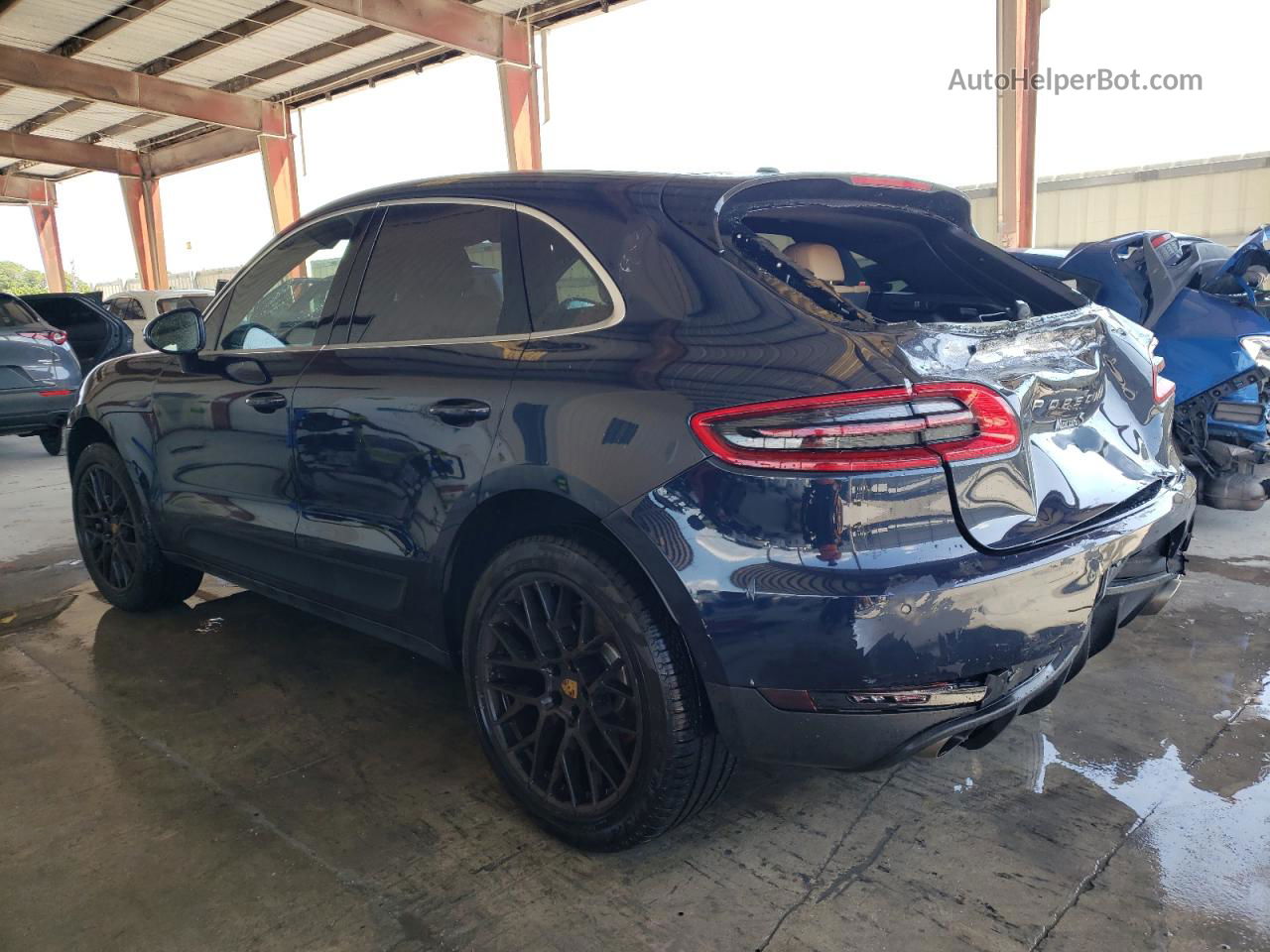 2017 Porsche Macan S Синий vin: WP1AB2A54HLB20381