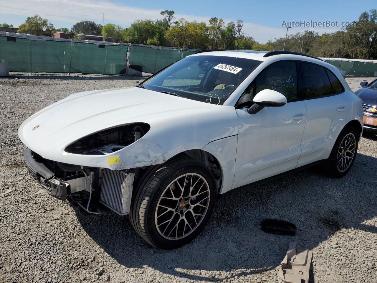 2017 Porsche Macan S White vin: WP1AB2A55HLB18848