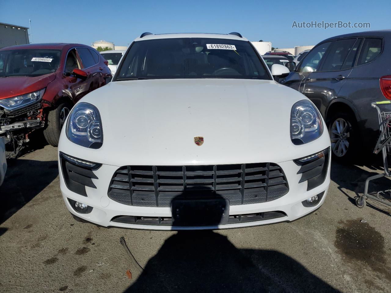 2017 Porsche Macan S White vin: WP1AB2A57HLB13618