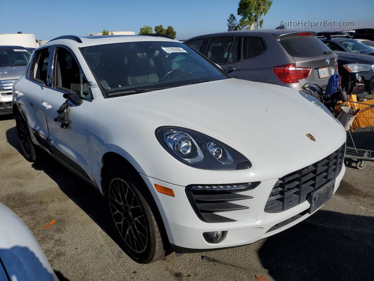 2017 Porsche Macan S Белый vin: WP1AB2A57HLB13618