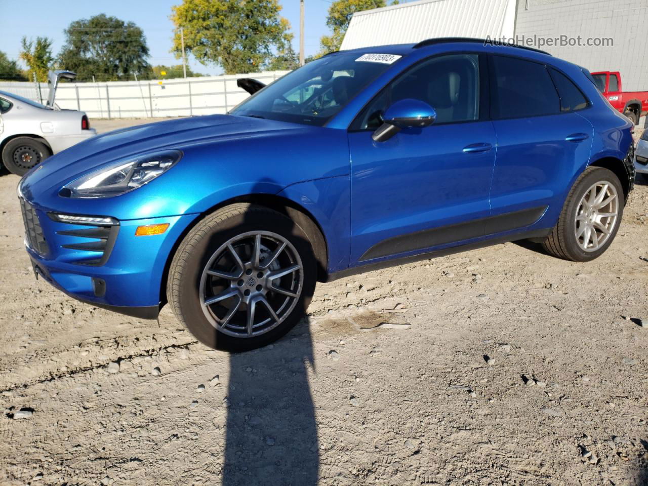 2017 Porsche Macan S Синий vin: WP1AB2A58HLB20349