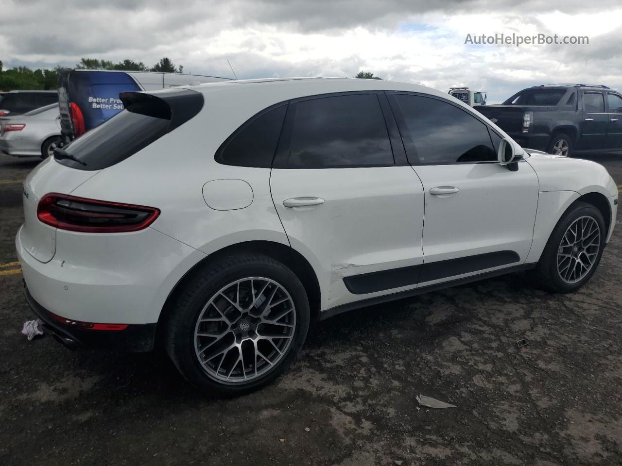 2017 Porsche Macan S White vin: WP1AB2A59HLB13345