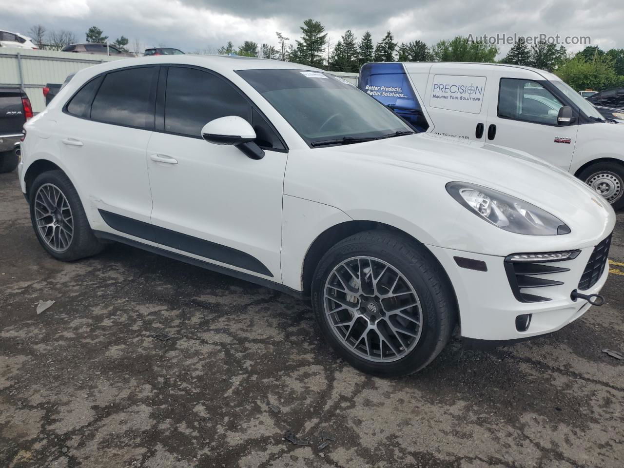 2017 Porsche Macan S White vin: WP1AB2A59HLB13345