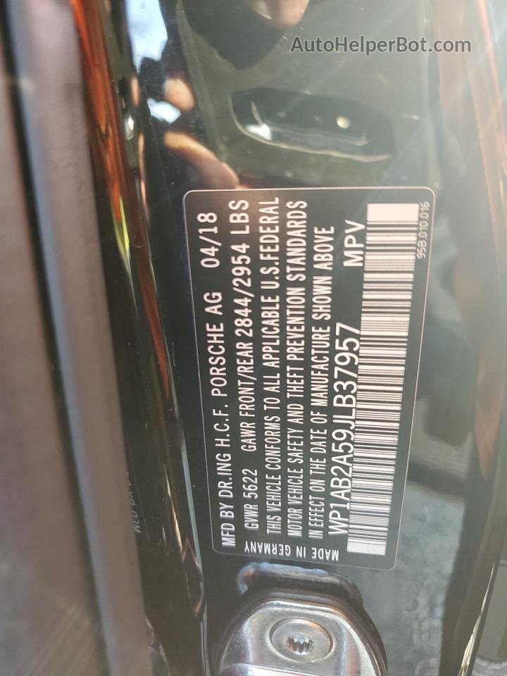 2018 Porsche Macan S Черный vin: WP1AB2A59JLB37957