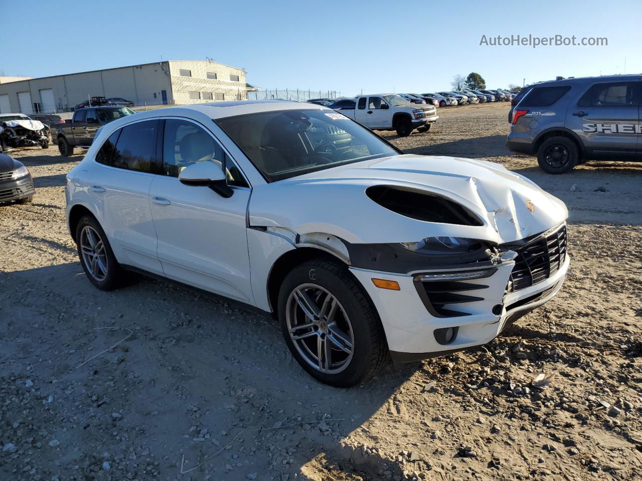 2017 Porsche Macan S White vin: WP1AB2A5XHLB15735