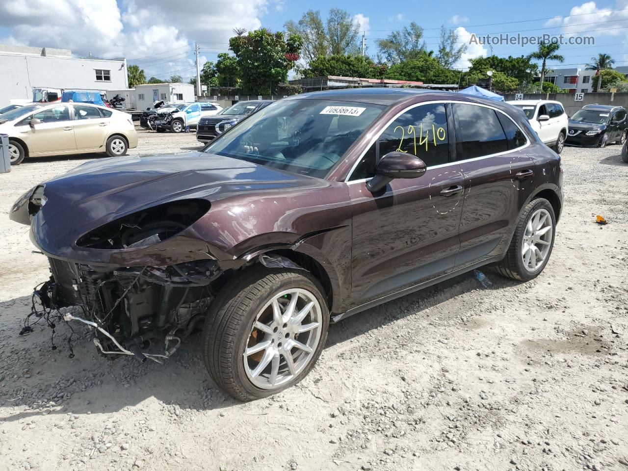 2017 Porsche Macan S Maroon vin: WP1AB2A5XHLB19591