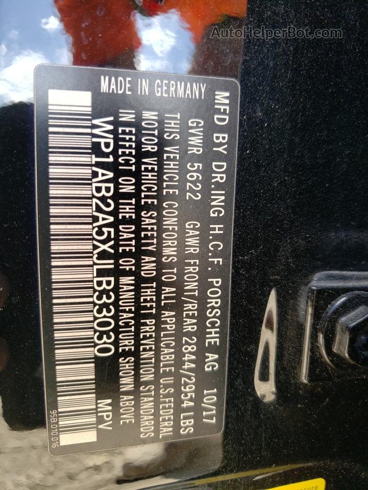 2018 Porsche Macan S Черный vin: WP1AB2A5XJLB33030