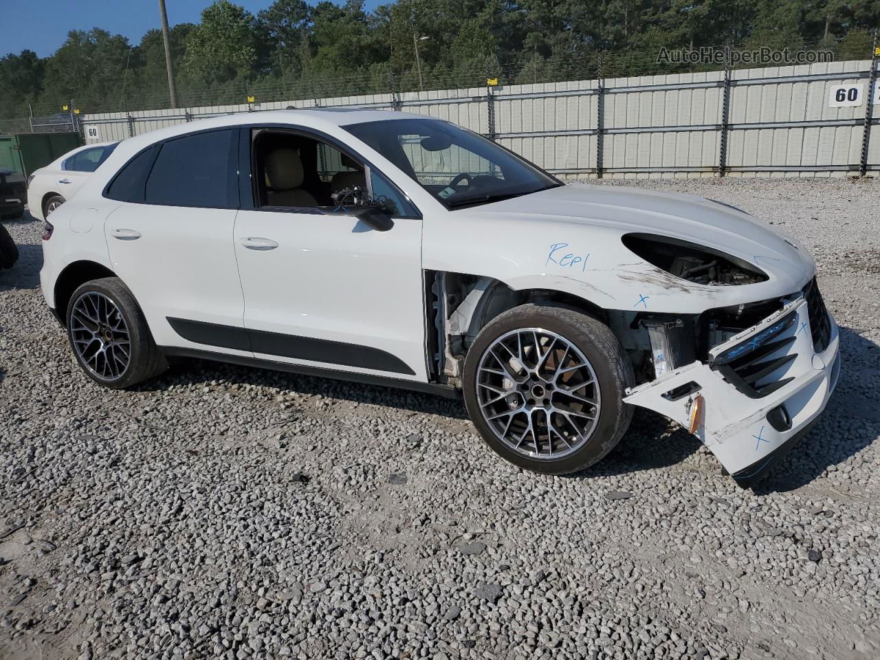 2018 Porsche Macan S White vin: WP1AB2A5XJLB38115