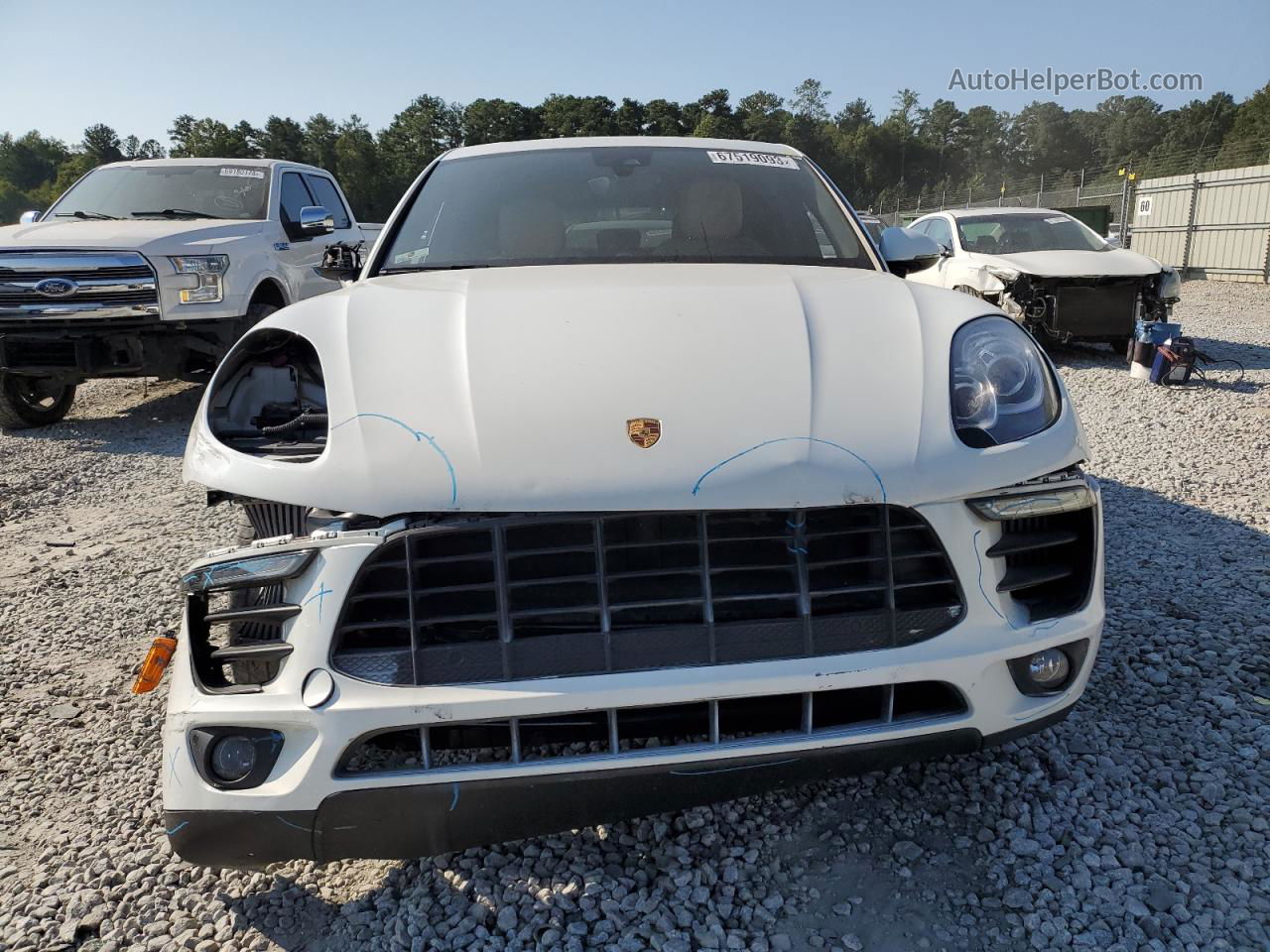 2018 Porsche Macan S White vin: WP1AB2A5XJLB38115