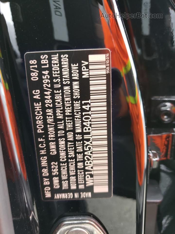 2018 Porsche Macan S Black vin: WP1AB2A5XJLB40141