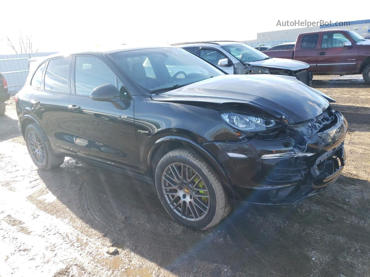 2018 Porsche Cayenne Se Hybrid Platinum Black vin: WP1AE2A23JLA70088