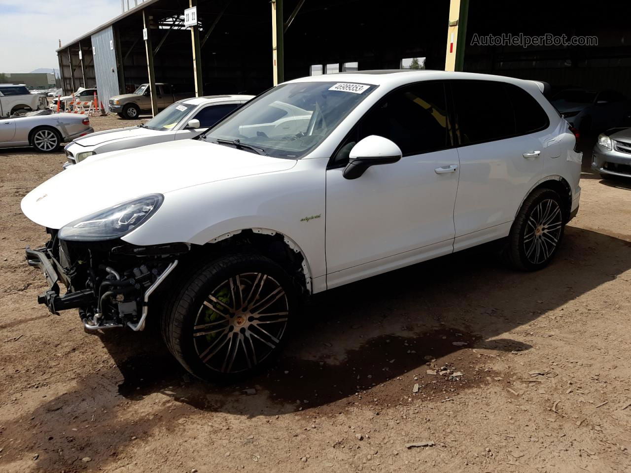 2018 Porsche Cayenne Se Hybrid Platinum White vin: WP1AE2A23JLA72567