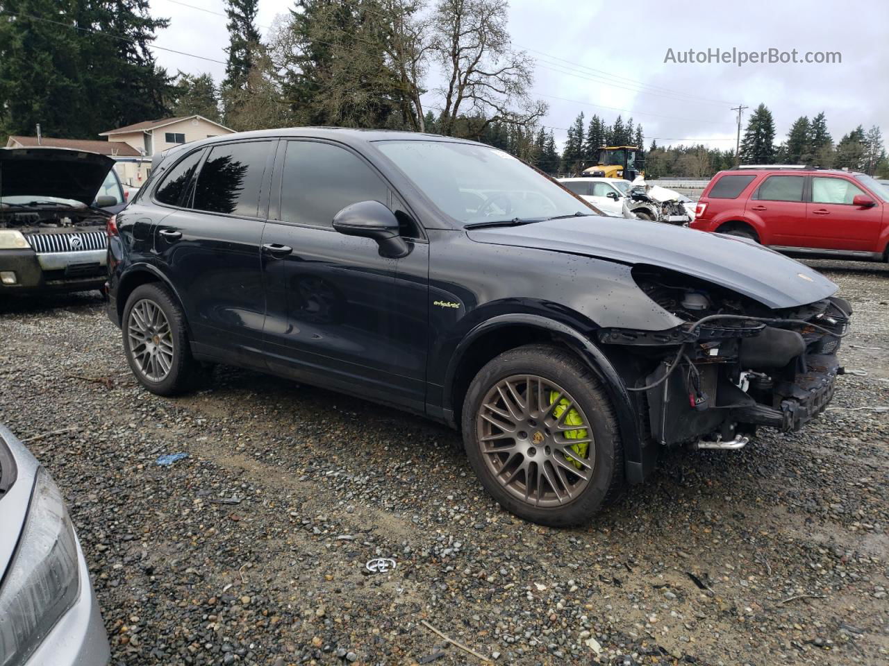 2018 Porsche Cayenne Se Hybrid Platinum Black vin: WP1AE2A26JLA70764