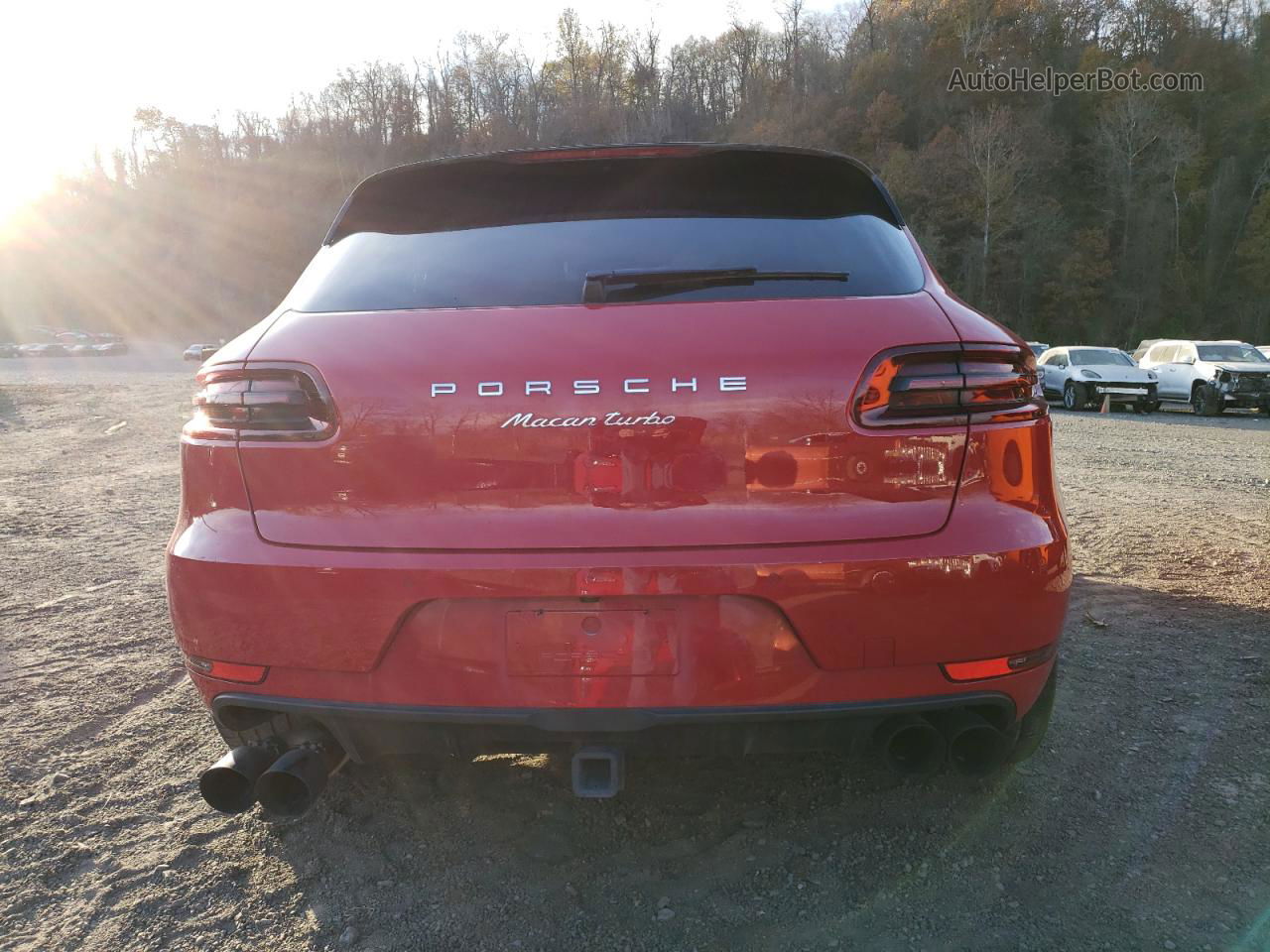 2018 Porsche Macan Turbo Red vin: WP1AF2A54JLB70062