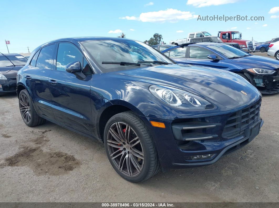 2018 Porsche Macan Turbo W/performance Package Blue vin: WP1AF2A58JLB71666