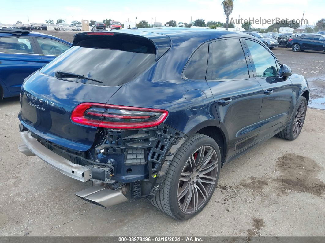 2018 Porsche Macan Turbo W/performance Package Blue vin: WP1AF2A58JLB71666