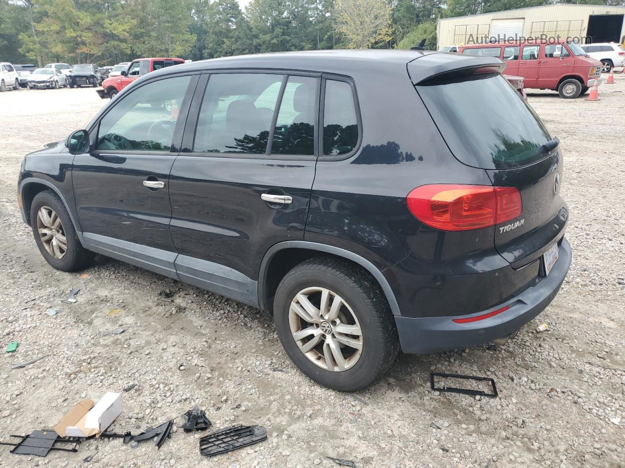 2013 Volkswagen Tiguan S Black vin: WVGAV3AX0DW562546