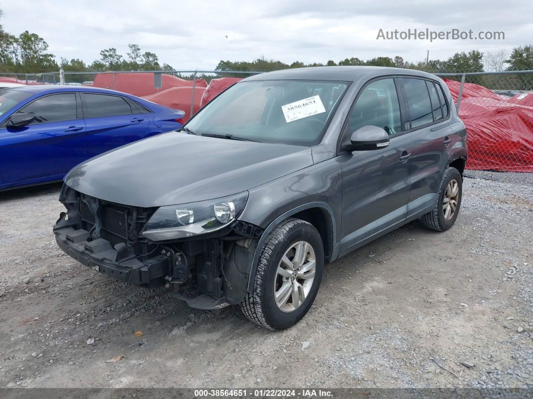 2013 Volkswagen Tiguan S Gray vin: WVGAV3AX0DW614256