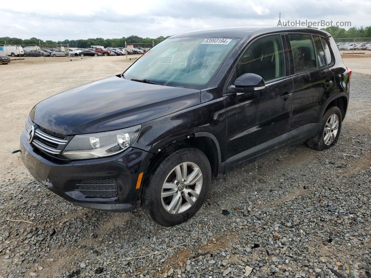 2013 Volkswagen Tiguan S Черный vin: WVGAV3AX0DW620560