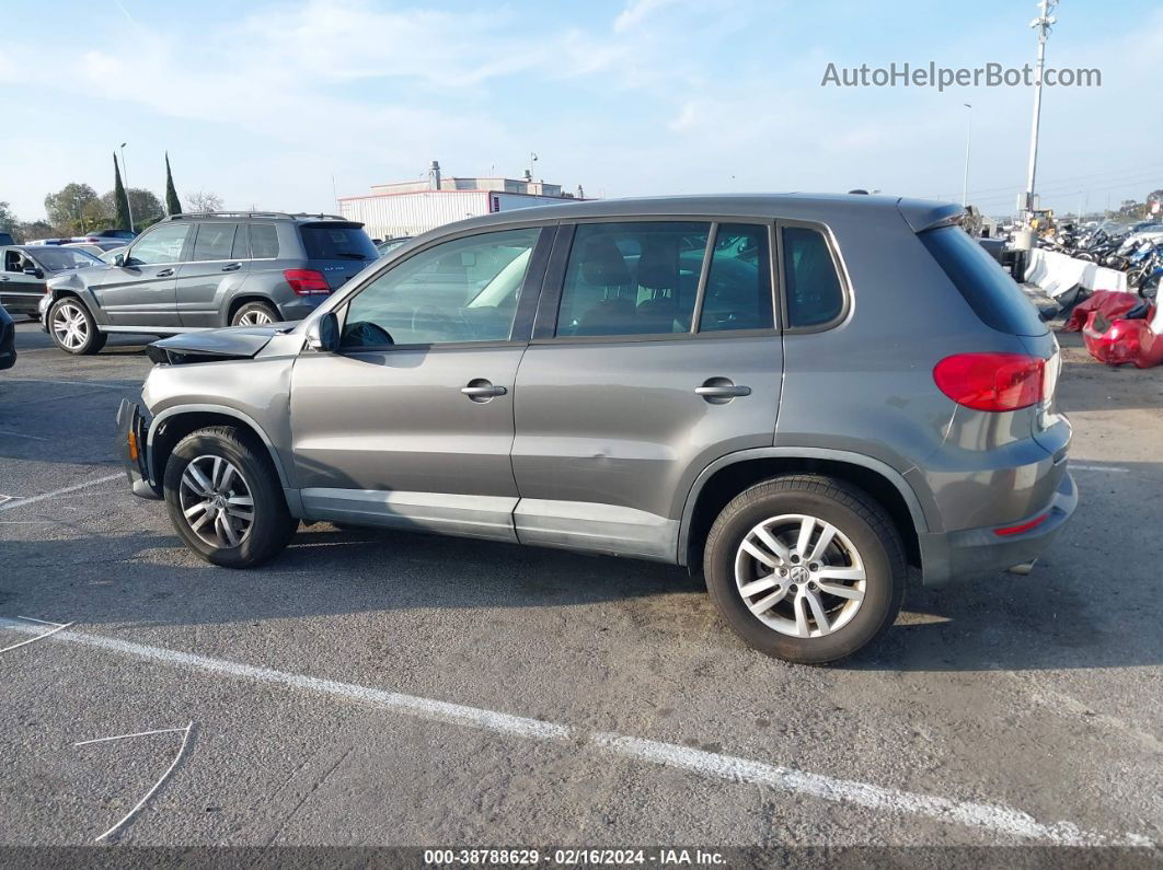 2013 Volkswagen Tiguan S Gray vin: WVGAV3AX1DW565374