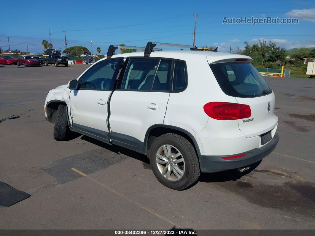 2013 Volkswagen Tiguan S Белый vin: WVGAV3AX1DW620339