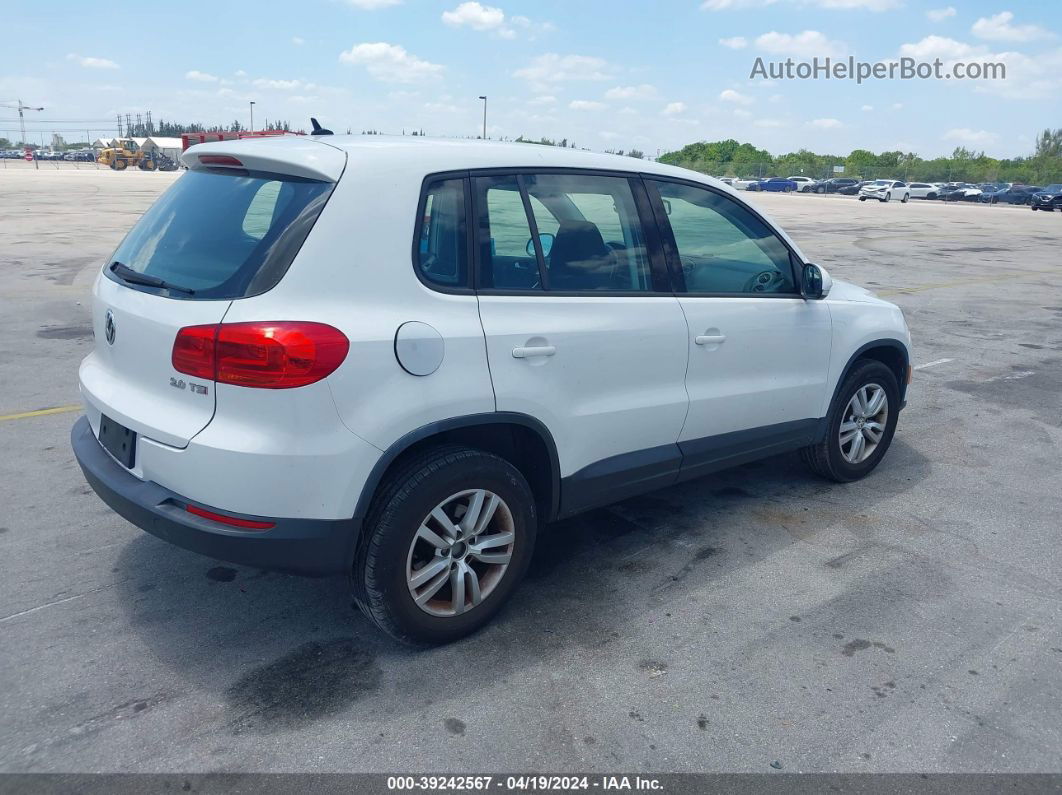 2013 Volkswagen Tiguan S White vin: WVGAV3AX2DW562905