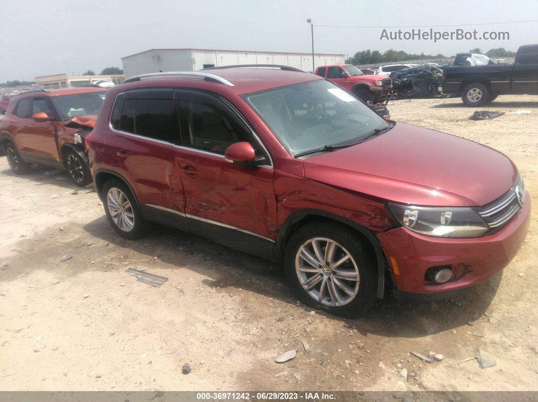 2013 Volkswagen Tiguan Se Red vin: WVGAV3AX3DW094005