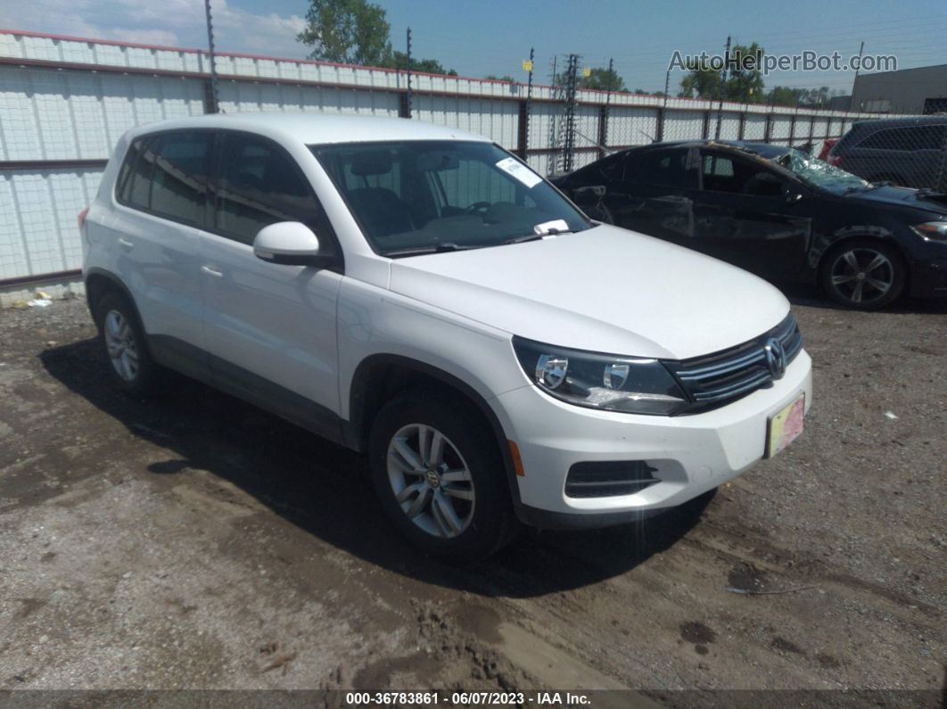 2013 Volkswagen Tiguan S White vin: WVGAV3AX3DW562427