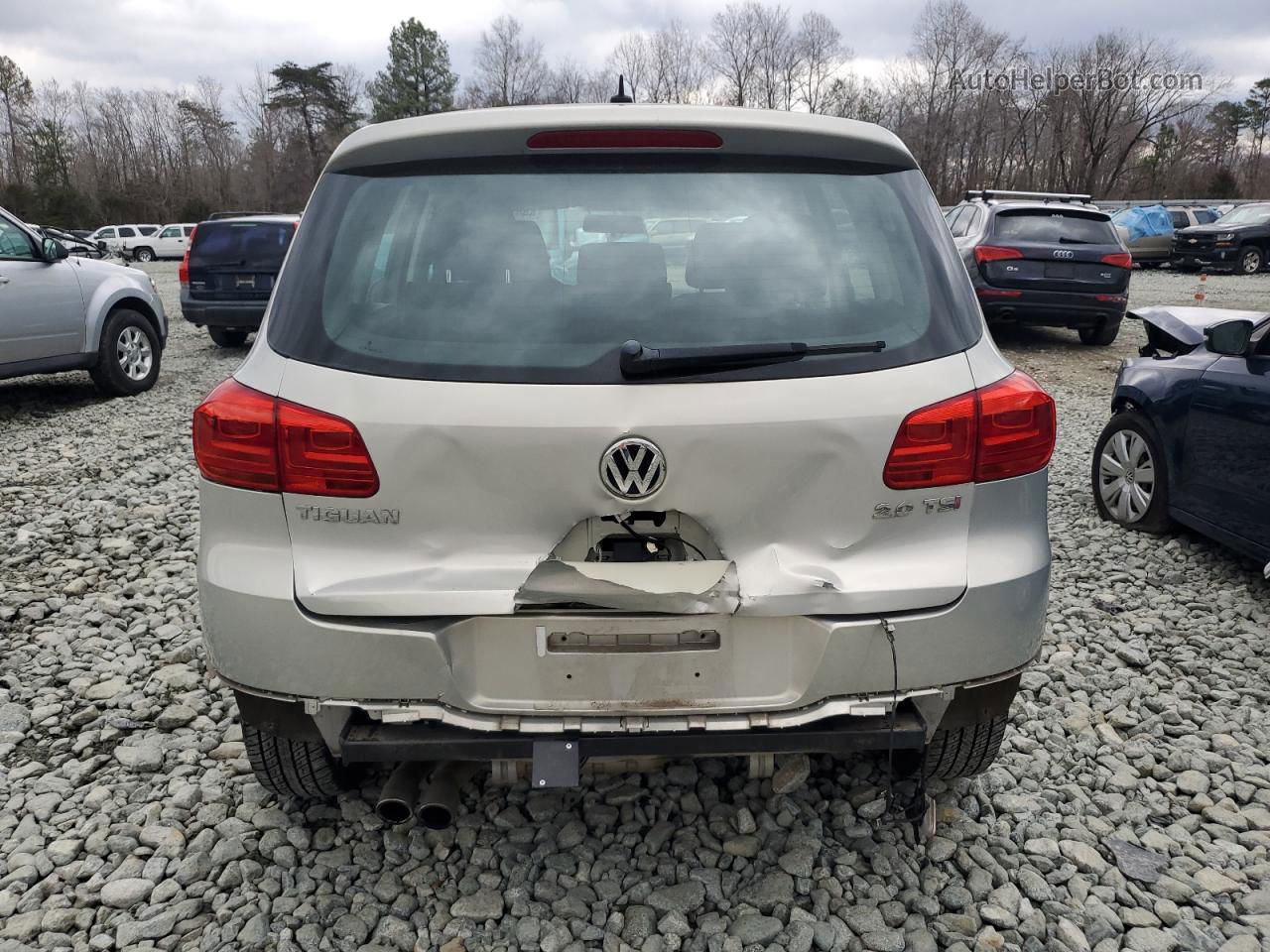 2013 Volkswagen Tiguan S Silver vin: WVGAV3AX3DW567272