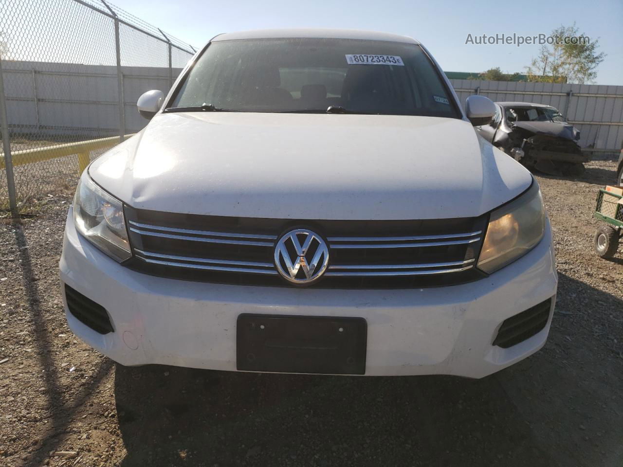 2013 Volkswagen Tiguan S White vin: WVGAV3AX3DW567644