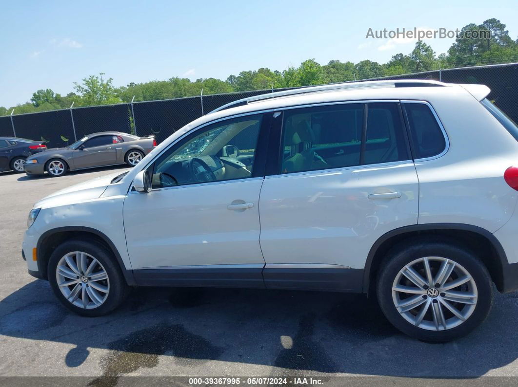 2013 Volkswagen Tiguan Se White vin: WVGAV3AX3DW570673