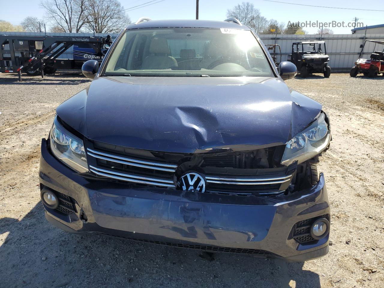 2013 Volkswagen Tiguan S Blue vin: WVGAV3AX3DW574769