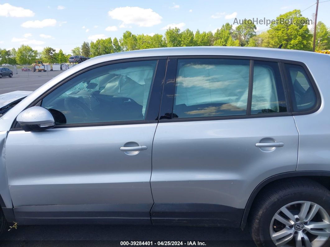 2013 Volkswagen Tiguan S Silver vin: WVGAV3AX3DW585674