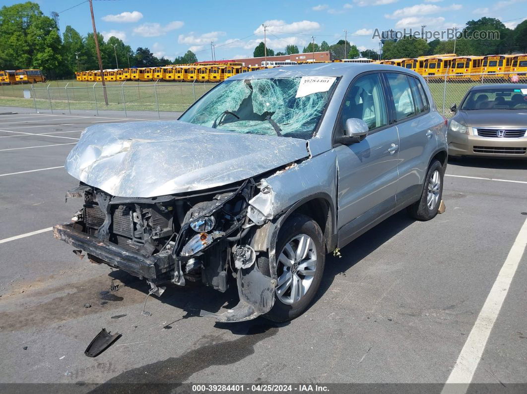 2013 Volkswagen Tiguan S Silver vin: WVGAV3AX3DW585674