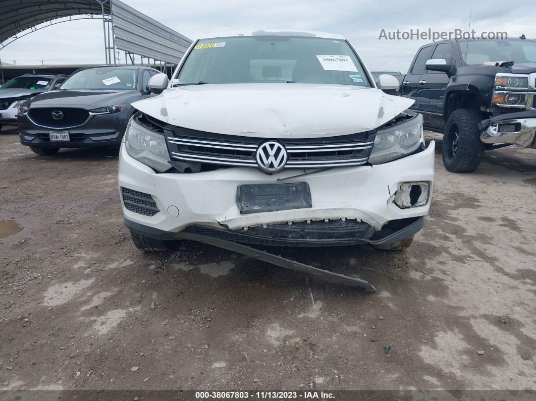 2013 Volkswagen Tiguan S White vin: WVGAV3AX3DW594486