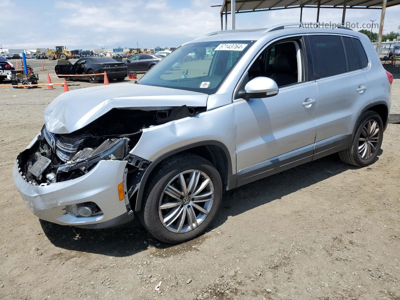 2013 Volkswagen Tiguan S Gray vin: WVGAV3AX4DW072935