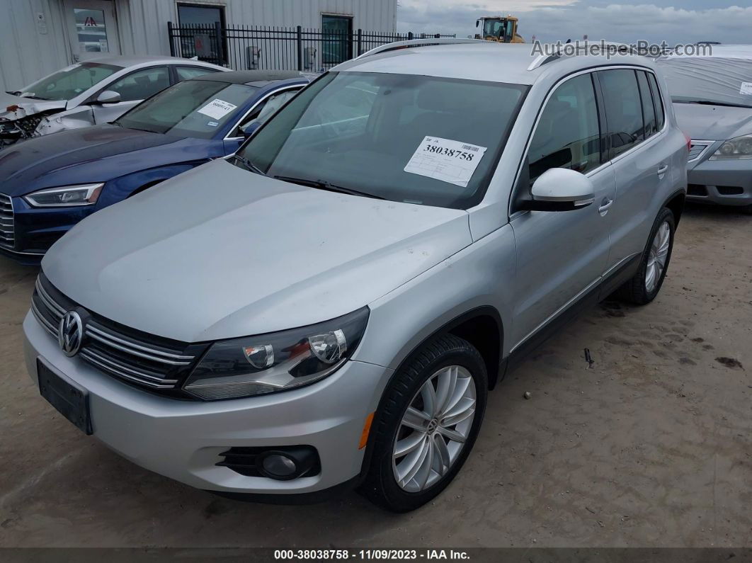 2013 Volkswagen Tiguan Se Silver vin: WVGAV3AX4DW577065