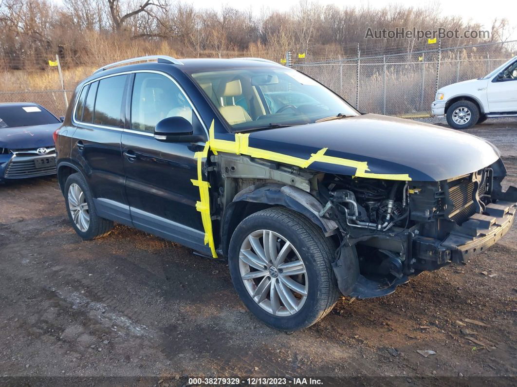 2013 Volkswagen Tiguan Se Black vin: WVGAV3AX4DW620271