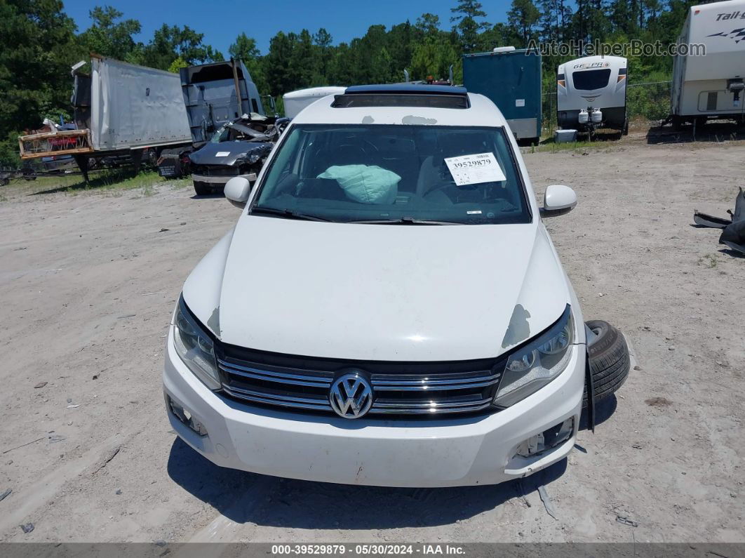 2013 Volkswagen Tiguan S White vin: WVGAV3AX4DW625793