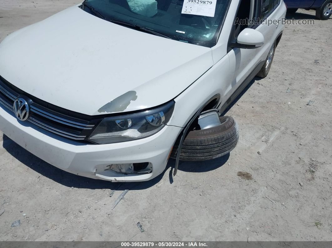 2013 Volkswagen Tiguan S White vin: WVGAV3AX4DW625793