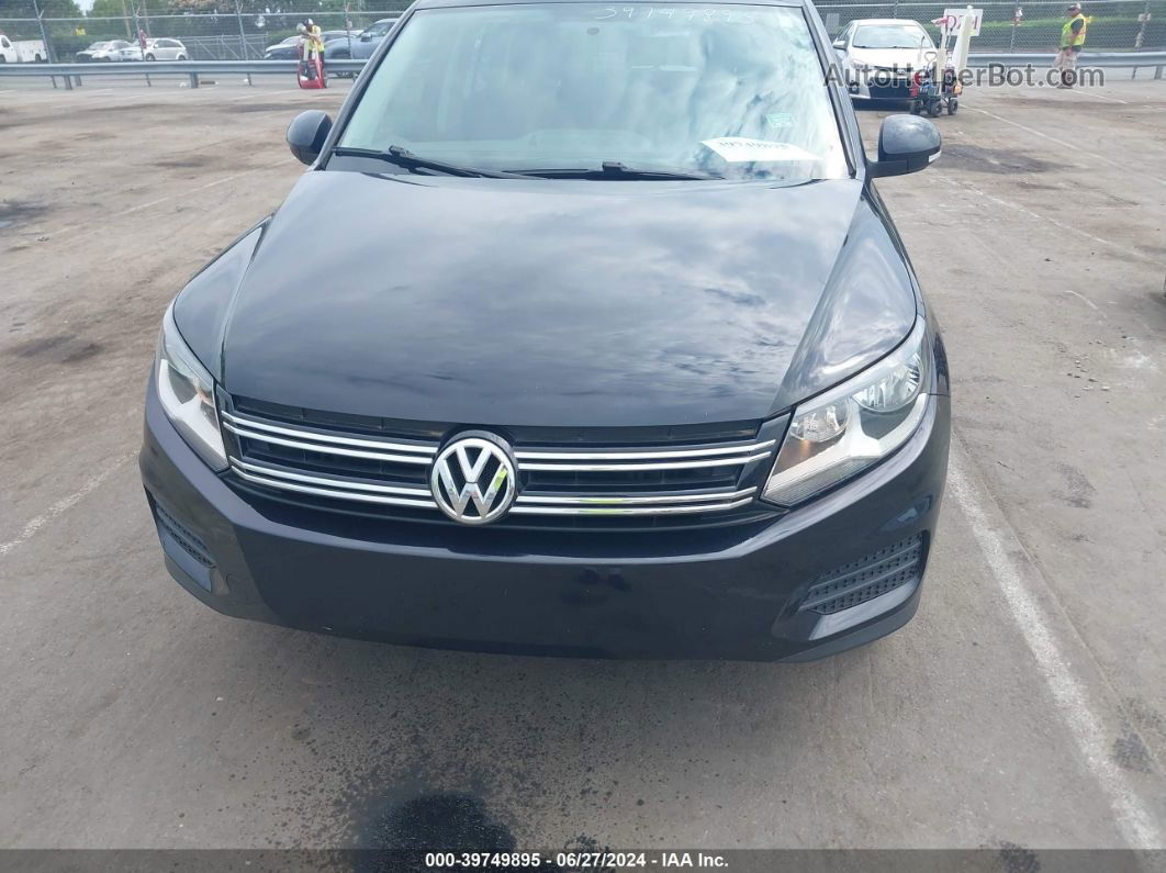 2013 Volkswagen Tiguan S Black vin: WVGAV3AX5DW612230